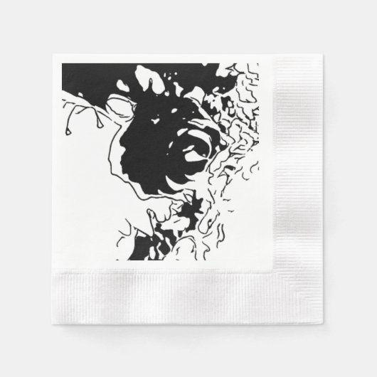 Blume Doodle Serviette (Vorderseite)