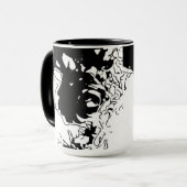 Blume Doodle Tasse (Vorderseite Links)