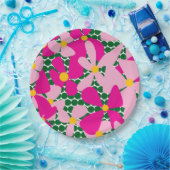 Blume Doodle Throw Kissen Pappteller (Party)