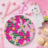 Blume Doodle Throw Kissen Pappteller (Party)