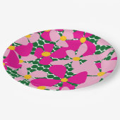 Blume Doodle Throw Kissen Pappteller (Schrägansicht)