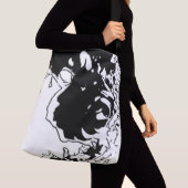 Blume Doodle Tragetaschen Mit Langen Trägern (Von Nahem)