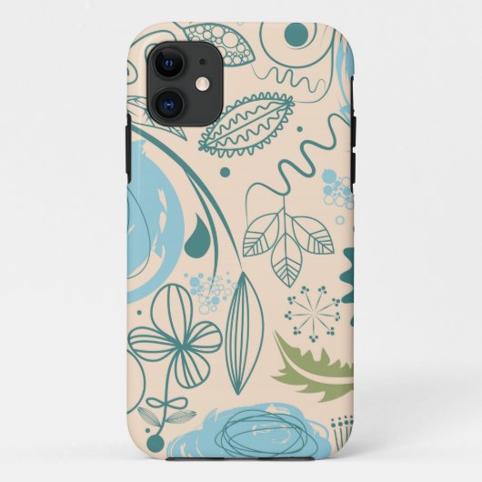 Blume Doodles Case-Mate iPhone Hülle (Rückseite)