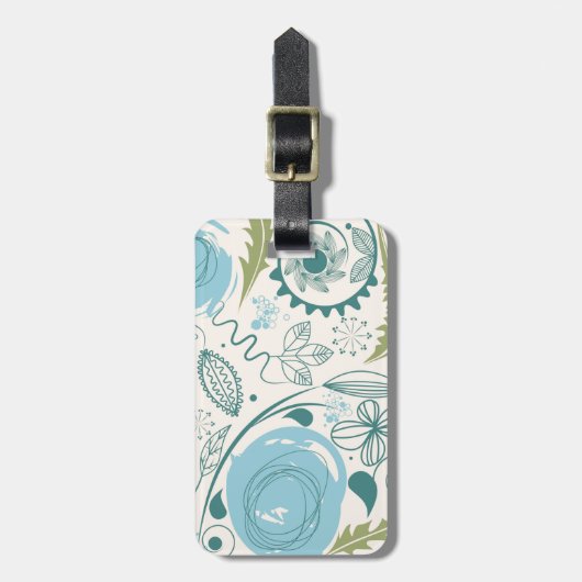 Blume Doodles Gepäckanhänger (Vorderseite vertikal)
