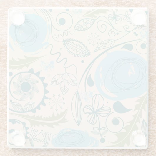 Blume Doodles Glasuntersetzer (Rückseite)