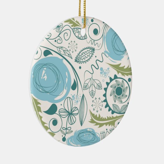 Blume Doodles Keramik Ornament (Rechts)