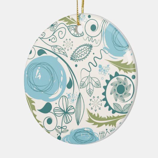 Blume Doodles Keramik Ornament (Links)