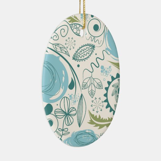 Blume Doodles Keramik Ornament (Rechts)