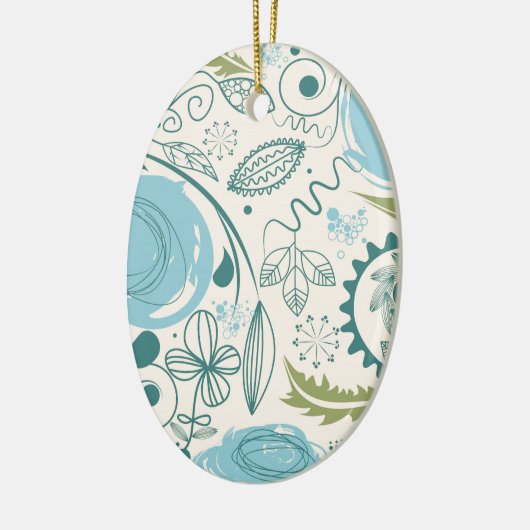 Blume Doodles Keramik Ornament (Links)