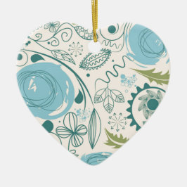 Blume Doodles Keramikornament