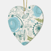 Blume Doodles Keramikornament (Links)