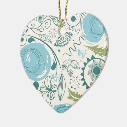 Blume Doodles Keramikornament (Links)