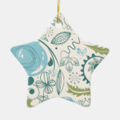 Blume Doodles Keramikornament (Vorne)