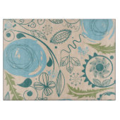 Blume Doodles Schneidebrett (Vorderseite)