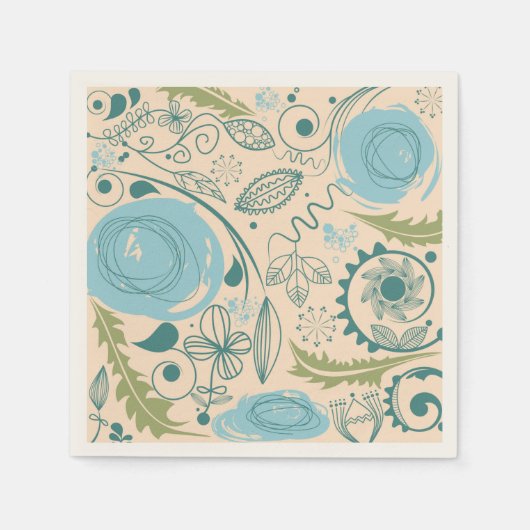 Blume Doodles Serviette (Vorderseite)