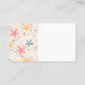 Blume Doodles | Stilisiertes Baumlogo Visitenkarte (Rückseite)