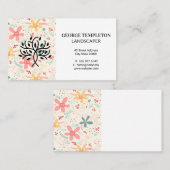 Blume Doodles | Stilisiertes Baumlogo Visitenkarte (Vorne/Hinten)