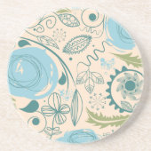 Blume Doodles Untersetzer (Vorne)