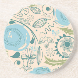 Blume Doodles Untersetzer