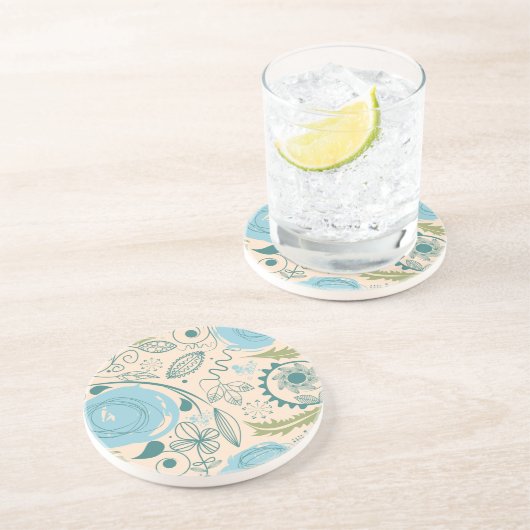 Blume Doodles Untersetzer (Seite)