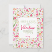 Blume Doodles Valentine's Day Card Feiertagskarte (Vorderseite)