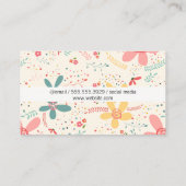 Blume Doodles Visitenkarte (Rückseite)