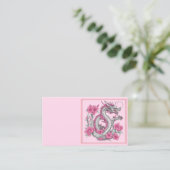 Blume Dragon Business Card Visitenkarte (Stehend Vorderseite)