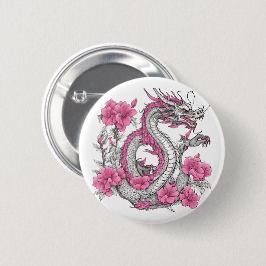 Blume Dragon Button (Vorne & Hinten)