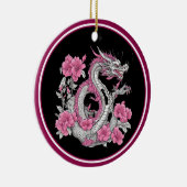 Blume Dragon Keramik Ornament (Rechts)