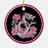 Blume Dragon Keramik Ornament (Hinten)