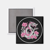 Blume Dragon Magnet (Vorderseite/Rückseite)