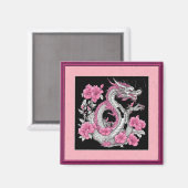 Blume Dragon Magnet (Vorderseite/Rückseite)