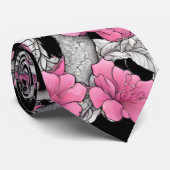 Blume Dragon Necktie Krawatte (Gerollt)