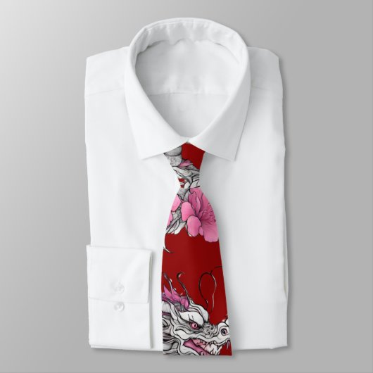 Blume Dragon Necktie Krawatte (Gebunden)