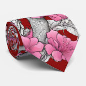 Blume Dragon Necktie Krawatte (Gerollt)