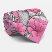 Blume Dragon Necktie Krawatte (Gerollt)