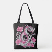 Blume Dragon Tote Bag Tasche (Rückseite)