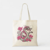 Blume Dragon Tote Bag Tragetasche (Rückseite)