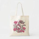 Blume Dragon Tote Bag Tragetasche (Vorne)