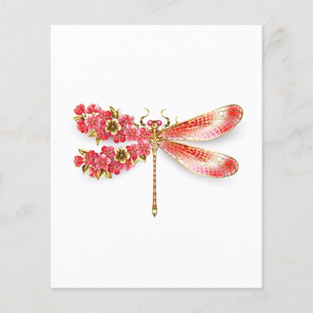 Blume Dragonfly mit Schmucksakura (Vorderseite)