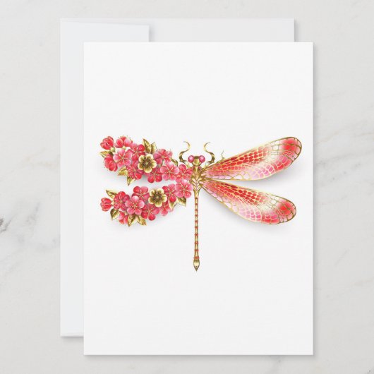 Blume Dragonfly mit Schmucksakura Ankündigung (Vorderseite)