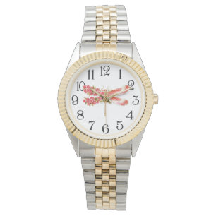 Blume Dragonfly mit Schmucksakura Armbanduhr