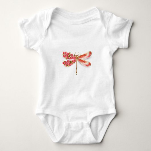 Blume Dragonfly mit Schmucksakura Baby Strampler (Vorderseite)
