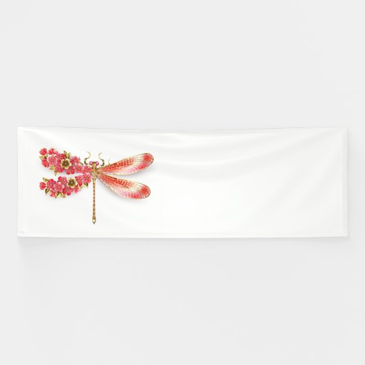 Blume Dragonfly mit Schmucksakura Banner (Horizontal)