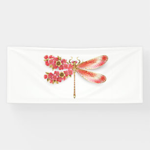 Blume Dragonfly mit Schmucksakura Banner