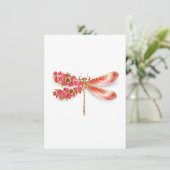 Blume Dragonfly mit Schmucksakura Begleitkarte (Stehend Vorderseite)