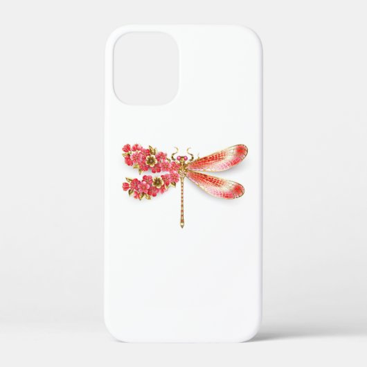 Blume Dragonfly mit Schmucksakura Case-Mate iPhone Hülle (Rückseite)