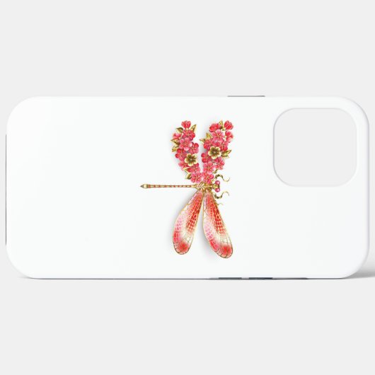 Blume Dragonfly mit Schmucksakura Case-Mate iPhone Hülle (Rückseite (Horizontal))