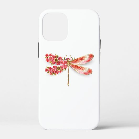 Blume Dragonfly mit Schmucksakura Case-Mate iPhone Hülle (Rückseite)