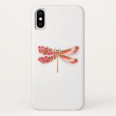 Blume Dragonfly mit Schmucksakura Case-Mate iPhone Hülle (Rückseite)